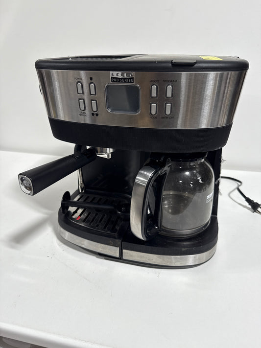 Used Bella PRO - Combo 19-Bar Espresso and 10-Cup Drip Coffee Maker - Stainless Steel