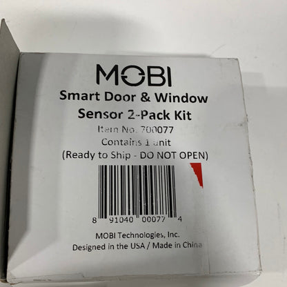 Mobi Smart Wi-Fi Door, Window & Gate Alert Sensor - 2 Pack