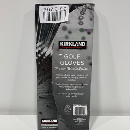 Kirkland Signature Men's 4 Pack Cabretta Leather Golf Gloves - Size S Left Hand