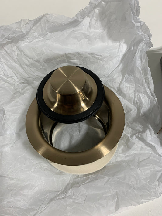 Brizo 69072 Brass Kitchen Sink Disposal Flange and Stopper Luxe Gold