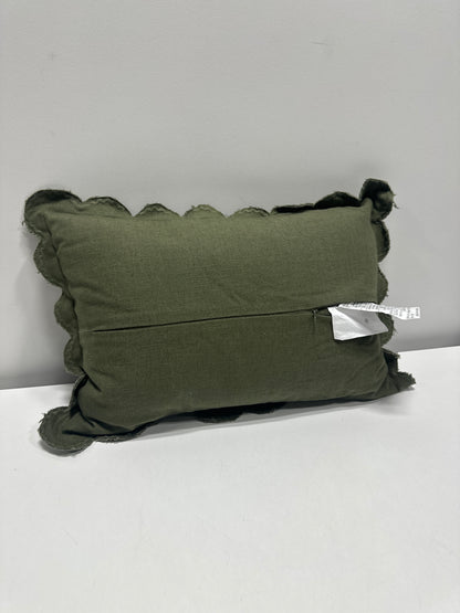14"x20" Embroidered Season's Greetings Pillow Green - Threshold™ Designed with Studio McGee