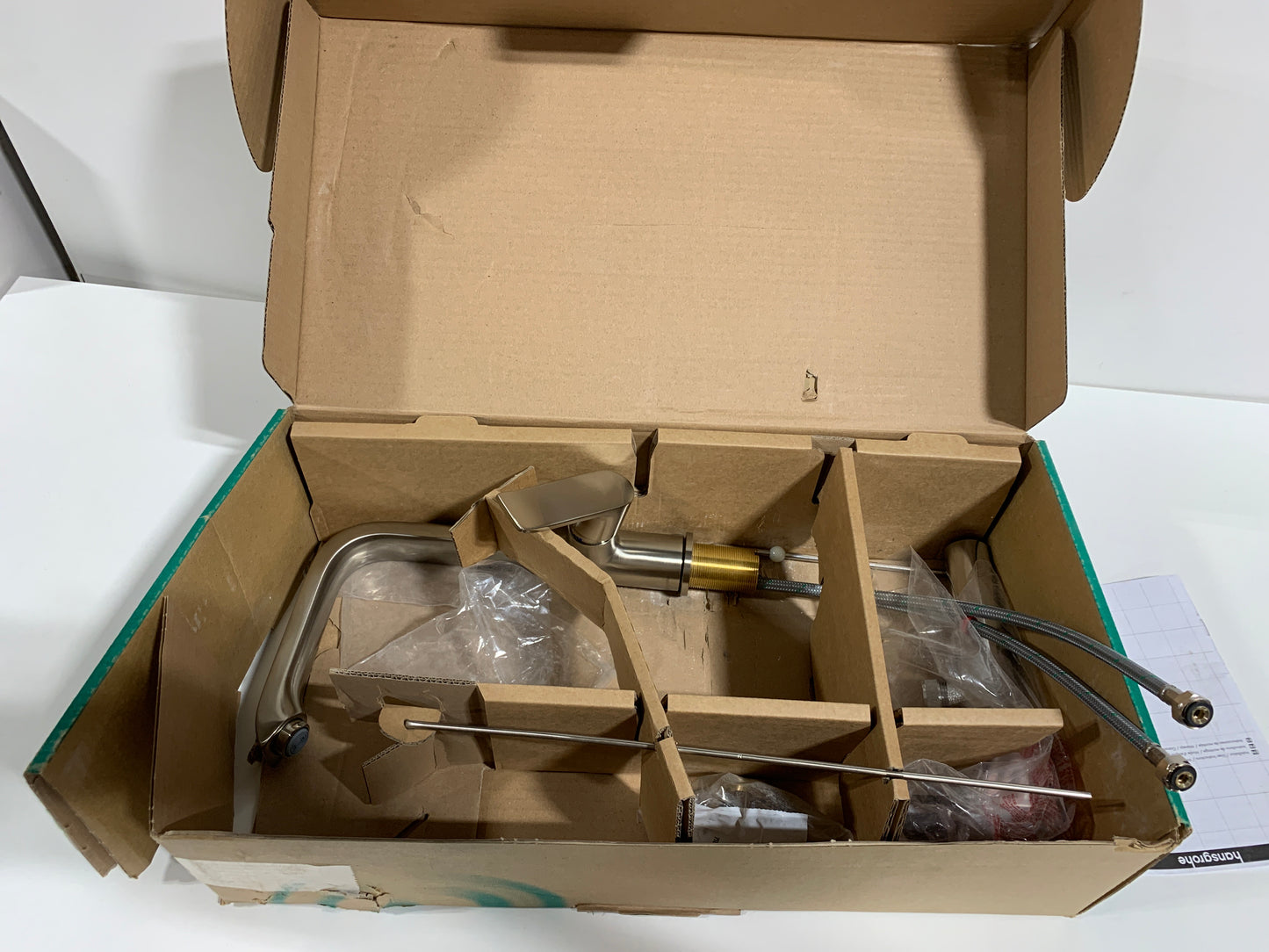 Metris E-230 Single-Handle High-Arc Single Hole Bathroom Faucet in Brushed Nickel