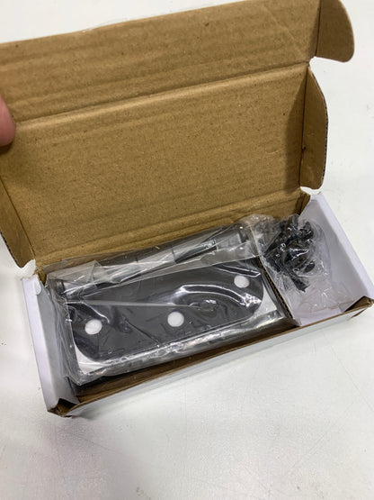 Emtek 3-1/2" x 3-1/2" Plated Steel Heavy Duty 5/8" Radius Round Corner Plain Bearing Hinges - Pair