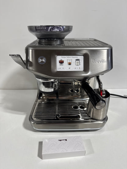 Scratch & Dent Breville the Barista Touch Impress Espresso Machine with Grinder & Milk Frother, Espresso Maker with Assisted Tamping, Cappuccino & Latte Machine