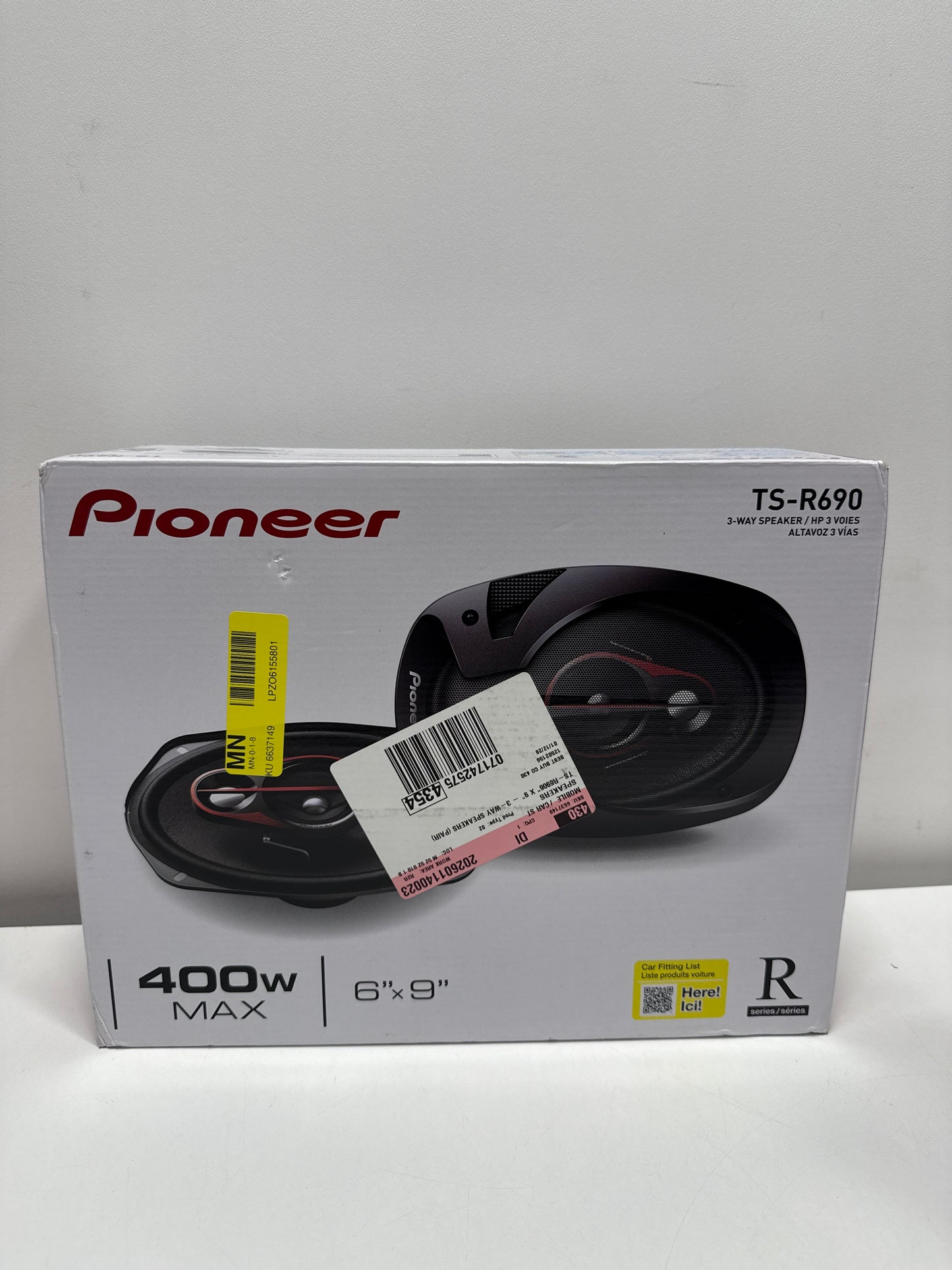 Pioneer - 6" X 9" - 3-way, 400 W Max Power, Coaxial Speakers (pair) - Black