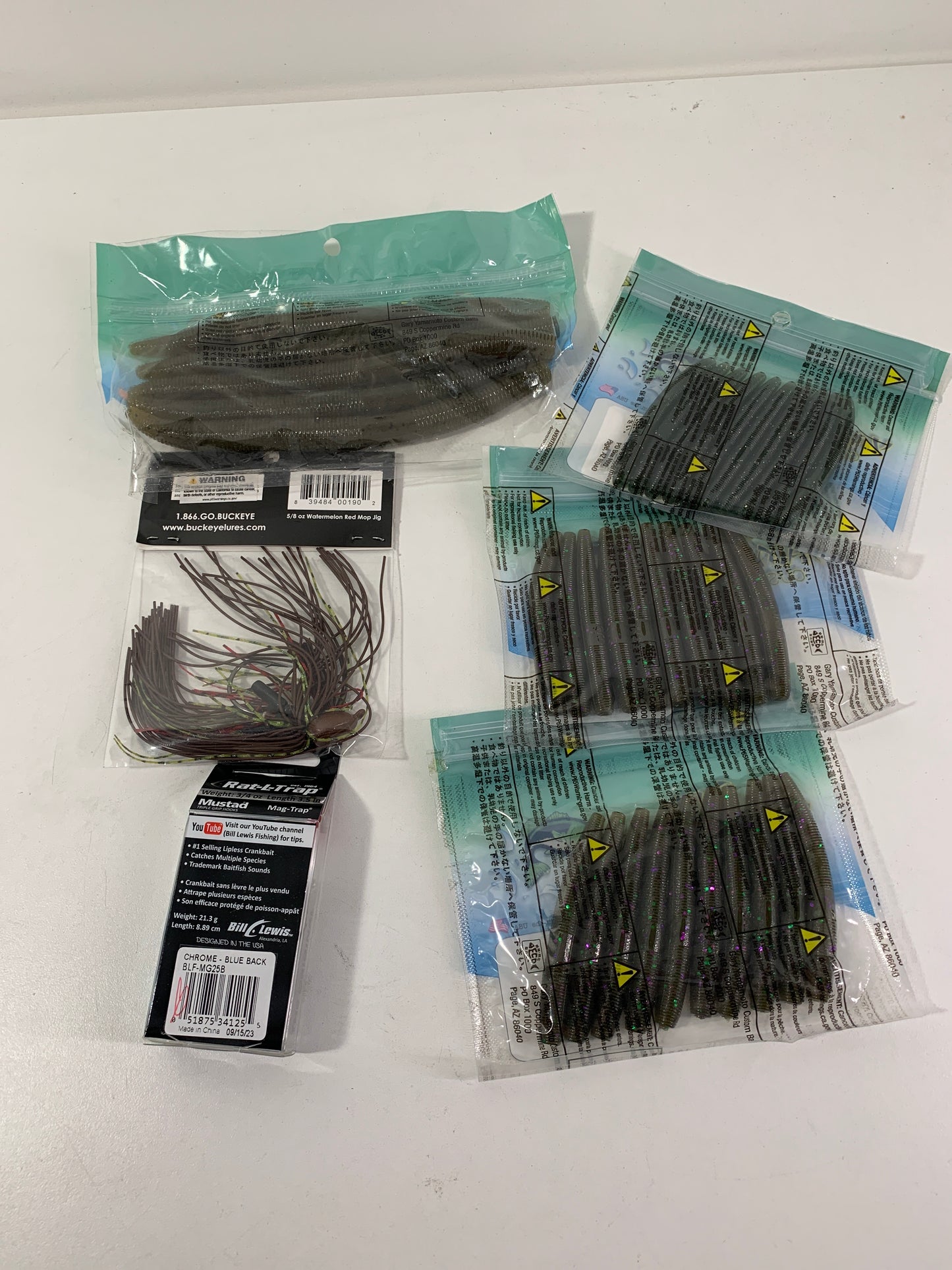 Rat-L-Trap, Buckeye Lures, and Yamamoto Senko Fishing Lot