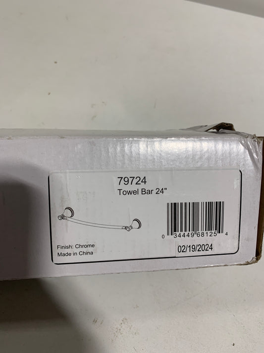 Cassidy 24 in. Wall Mount Towel Bar Bath Hardware Accessory in Polished Chrome