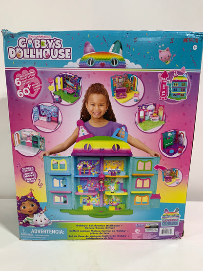 Gabby's Celebration Dollhouse + Deluxe Rooms Giftset 6 Deluxe Rooms 60+ Pieces