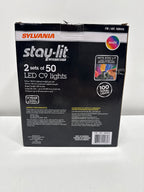 Sylvania Stay-lit C9 Multi LED Faceted Lights 2 Strings 50 Lights Per String - *Christmas & Seasonal