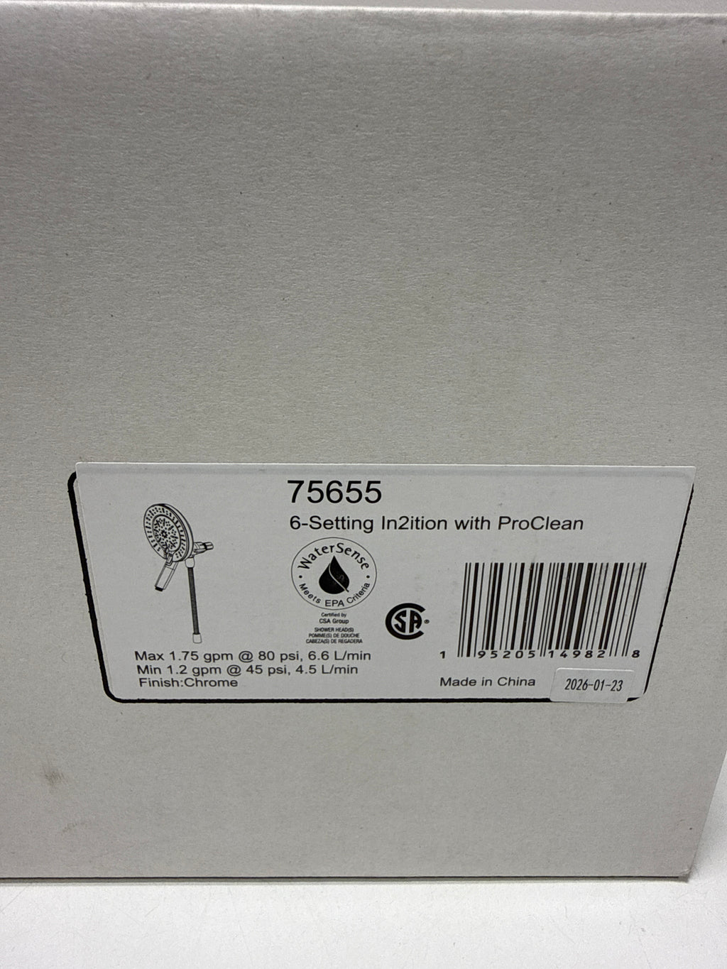 Delta 75655 In2ition 1.75 GPM Multi Function 2-in-1 Shower Head and Hand Shower with ProClean Chrome