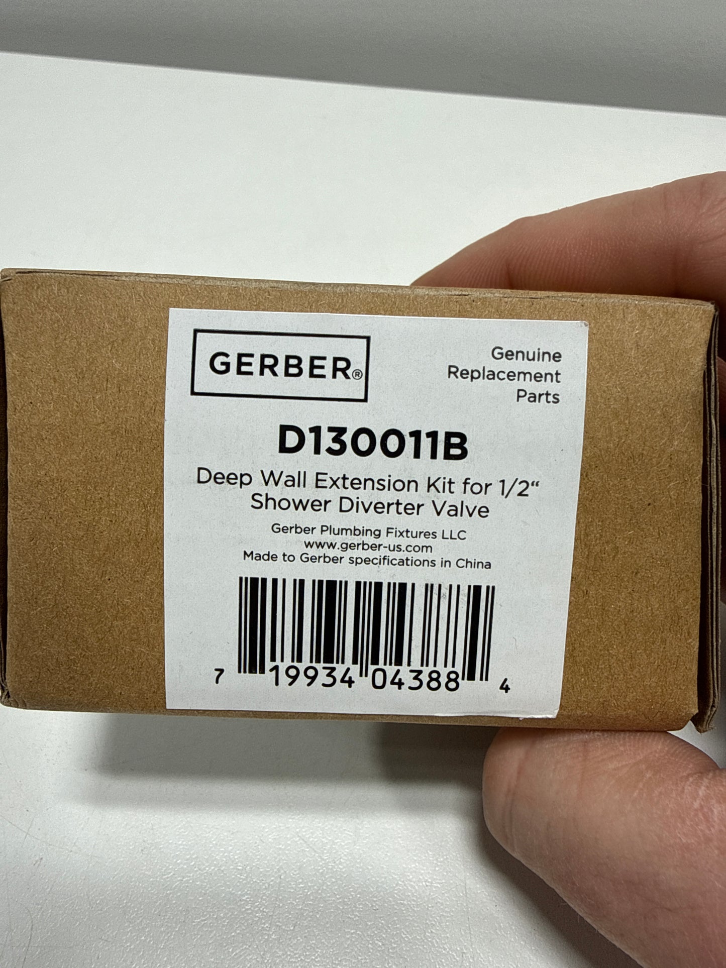 Gerber D130011b Deep Wall Extension Kit for 1/2“ Shower Diverter Valve