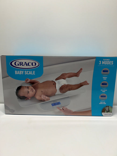 Graco Digital LCD Infant to Toddler to Big Kid Multifunction Baby Weight Scale 3 Weighing Modes Removable Tray Downloadable Growth Chart 220 Lb