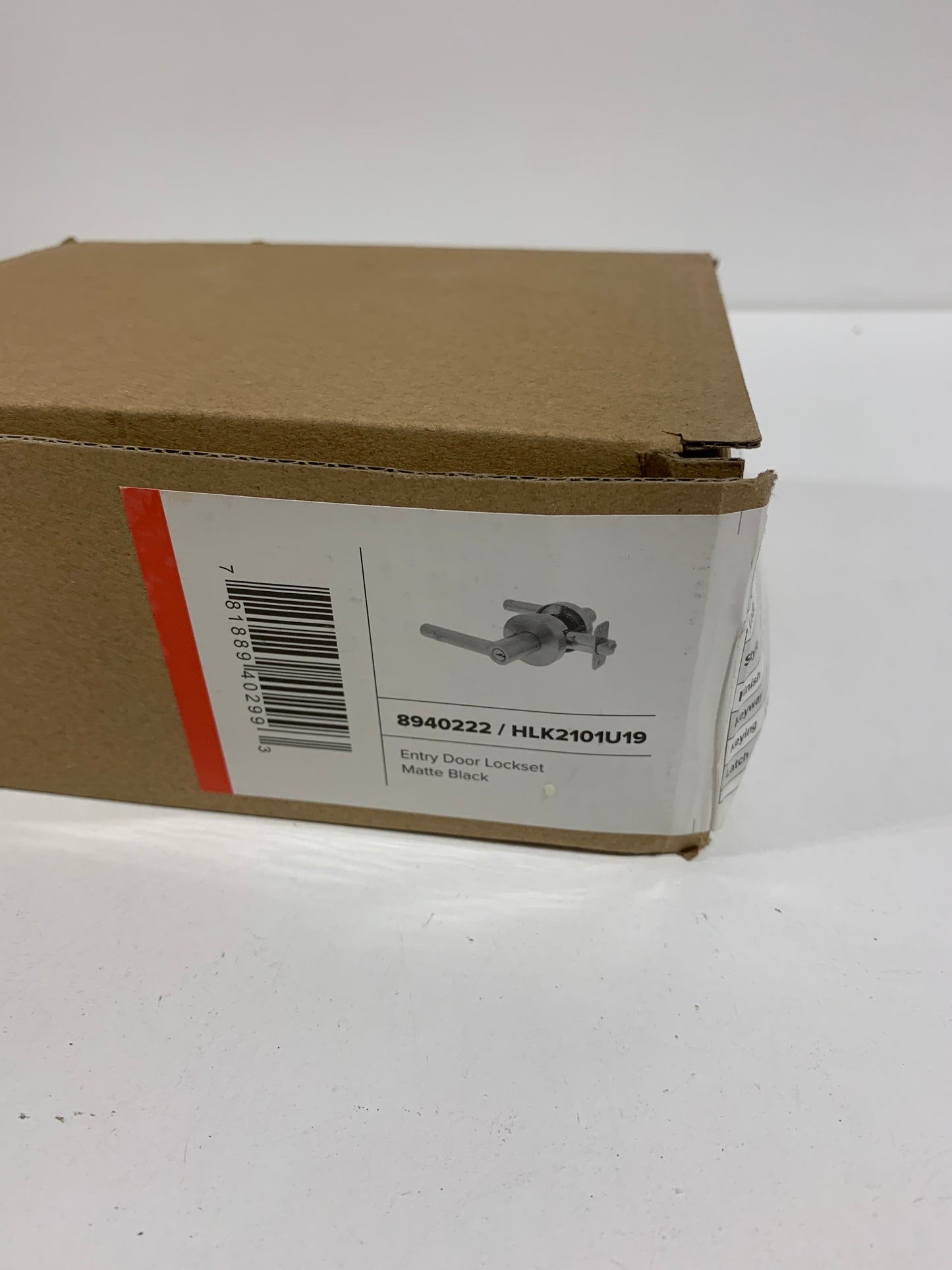 Miseno Mlk1012 Elkton Round Rod Single Cylinder Keyed Entry Door Lever Set - Black