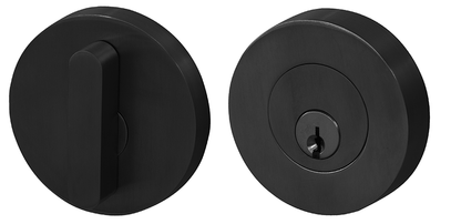 Linnea DB63R-O-SBL 316 Stainless Steel Black Deadbolt - Keyed Entry Thumb Turn