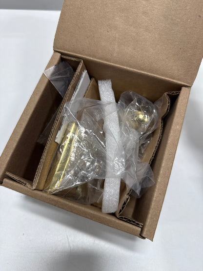 Baldwin HD.ELL.TSR Ellipse Non-Turning One-Sided Dummy Door Knob with Square Rose Lifetime Polished Brass