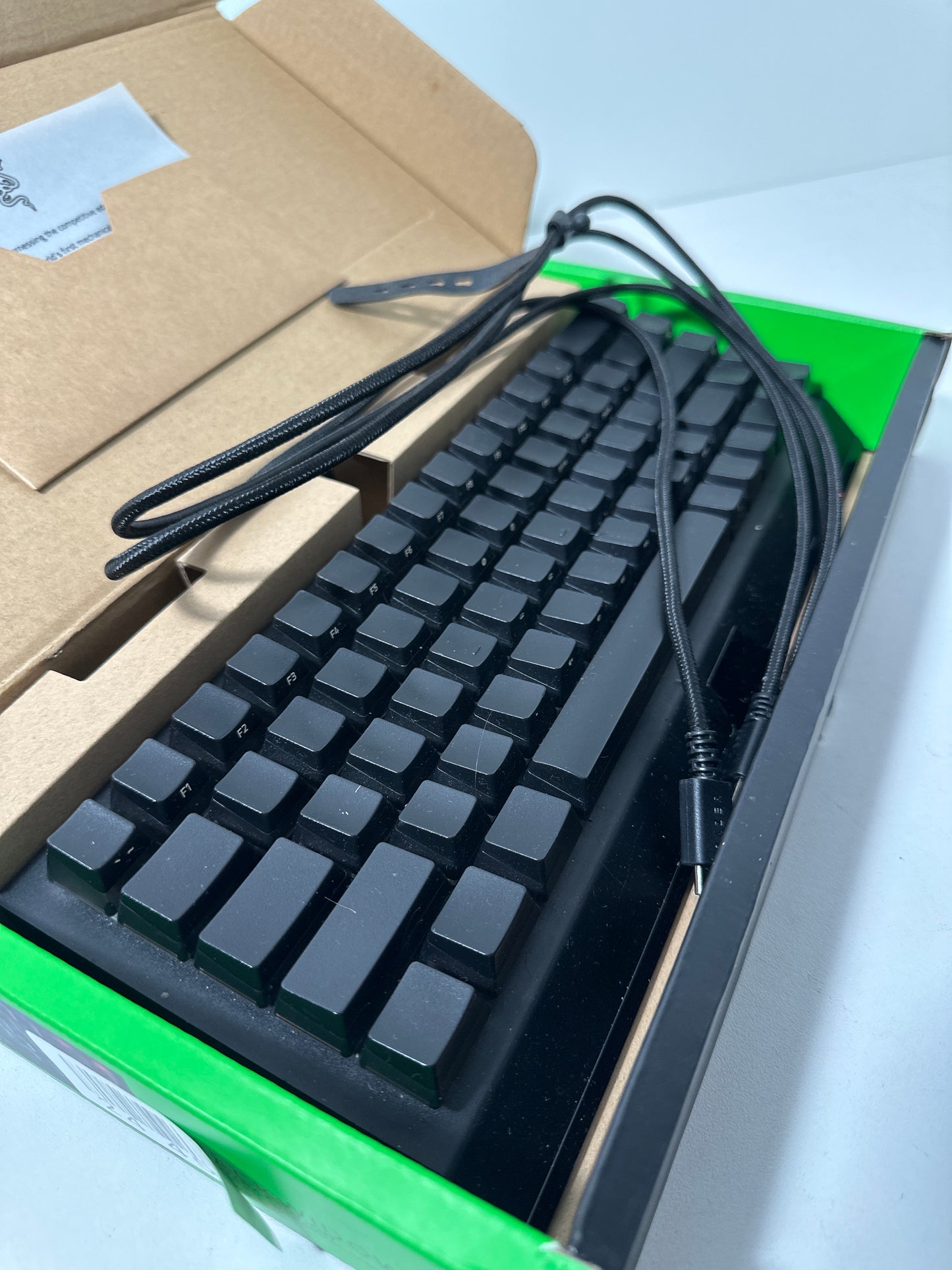 Used Razer - BlackWidow V3 Mini Hyperspeed Phantom Edition 65% Wireless Mechanical Green Clicky