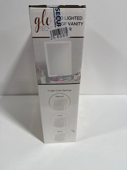 11.8 in. X 17.7 in. Lighted Tabletop Makeup Mirror in White