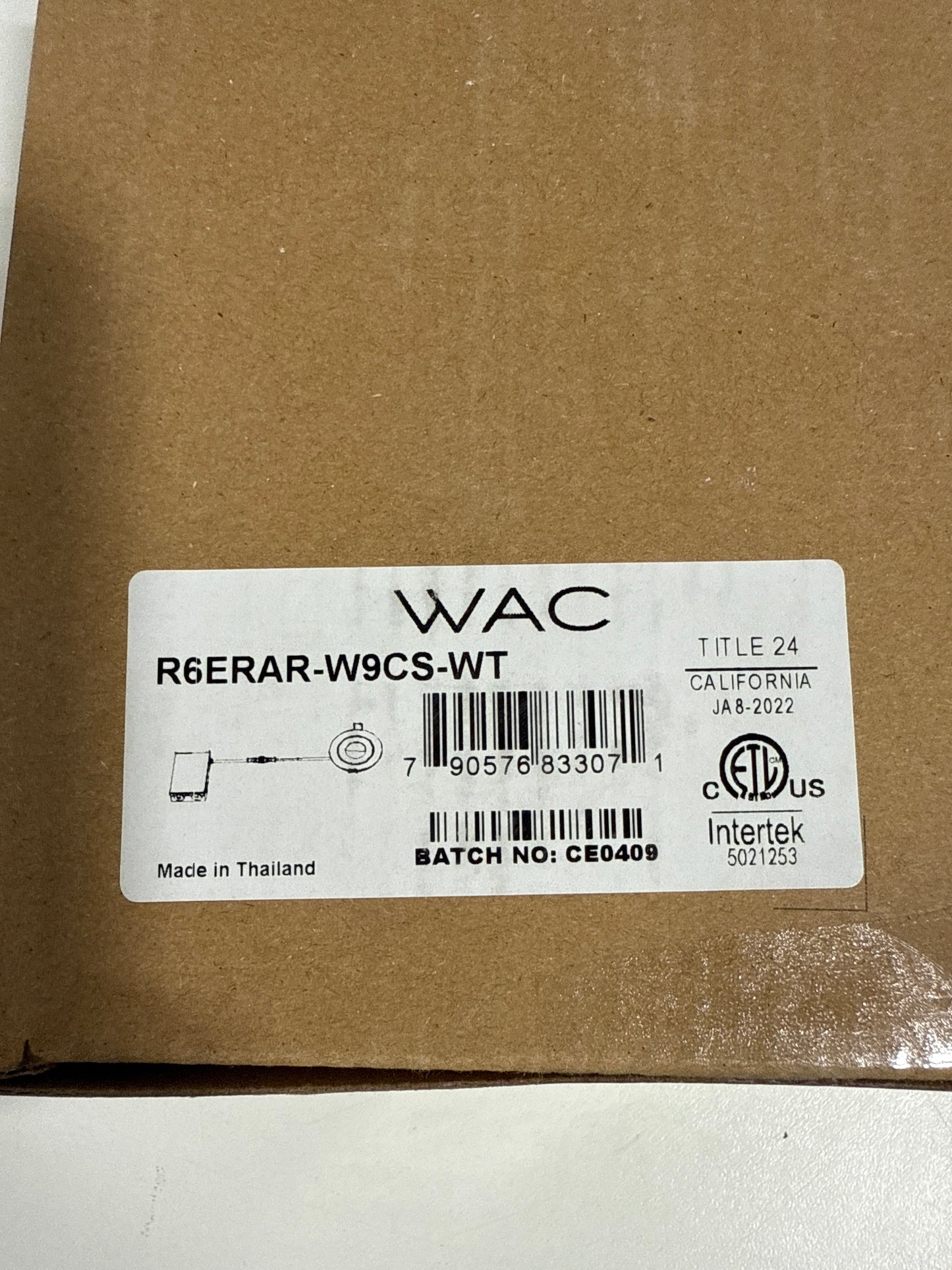 WAC Lighting Lotos 6in LED Round Adjustable Recessed Light 5-CCT Selectable 15W 1,350 Lumens IC-Rated Airtight 120V-277V Universal in White