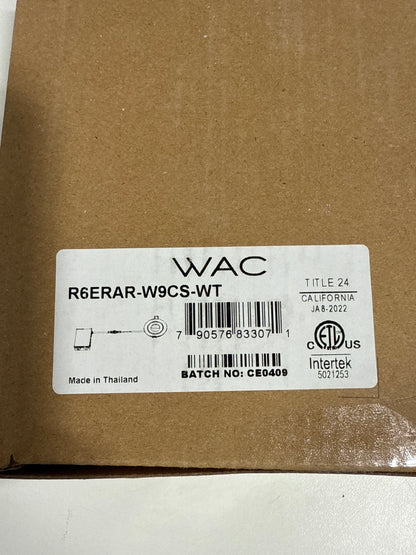WAC Lighting Lotos 6in LED Round Adjustable Recessed Light 5-CCT Selectable 15W 1,350 Lumens IC-Rated Airtight 120V-277V Universal in White