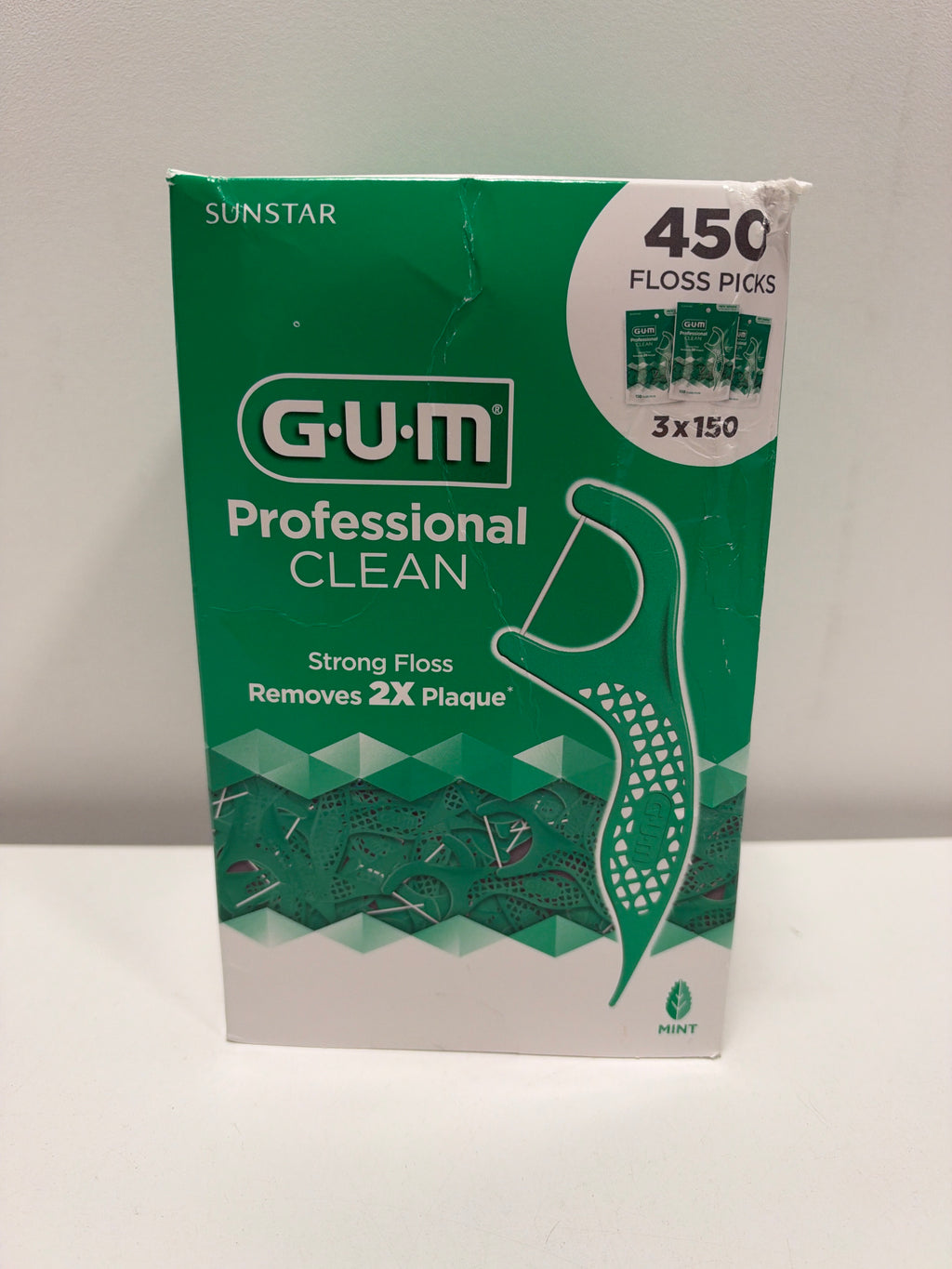 3 x GUM Professional Clean Floss Picks, 150-count