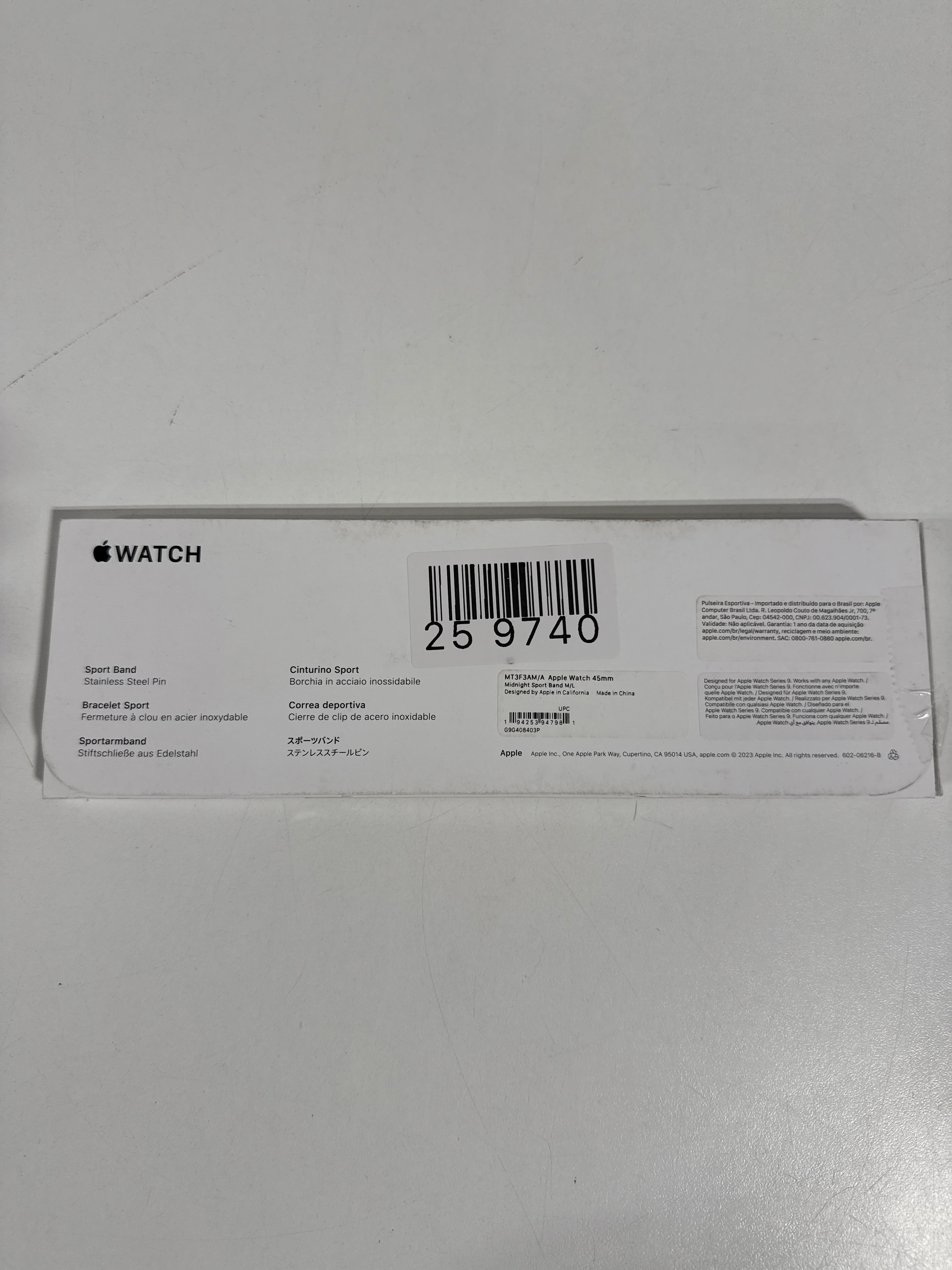 Apple - 45mm Sport Band - M/L - Midnight - *Headphones & Tech Accessories