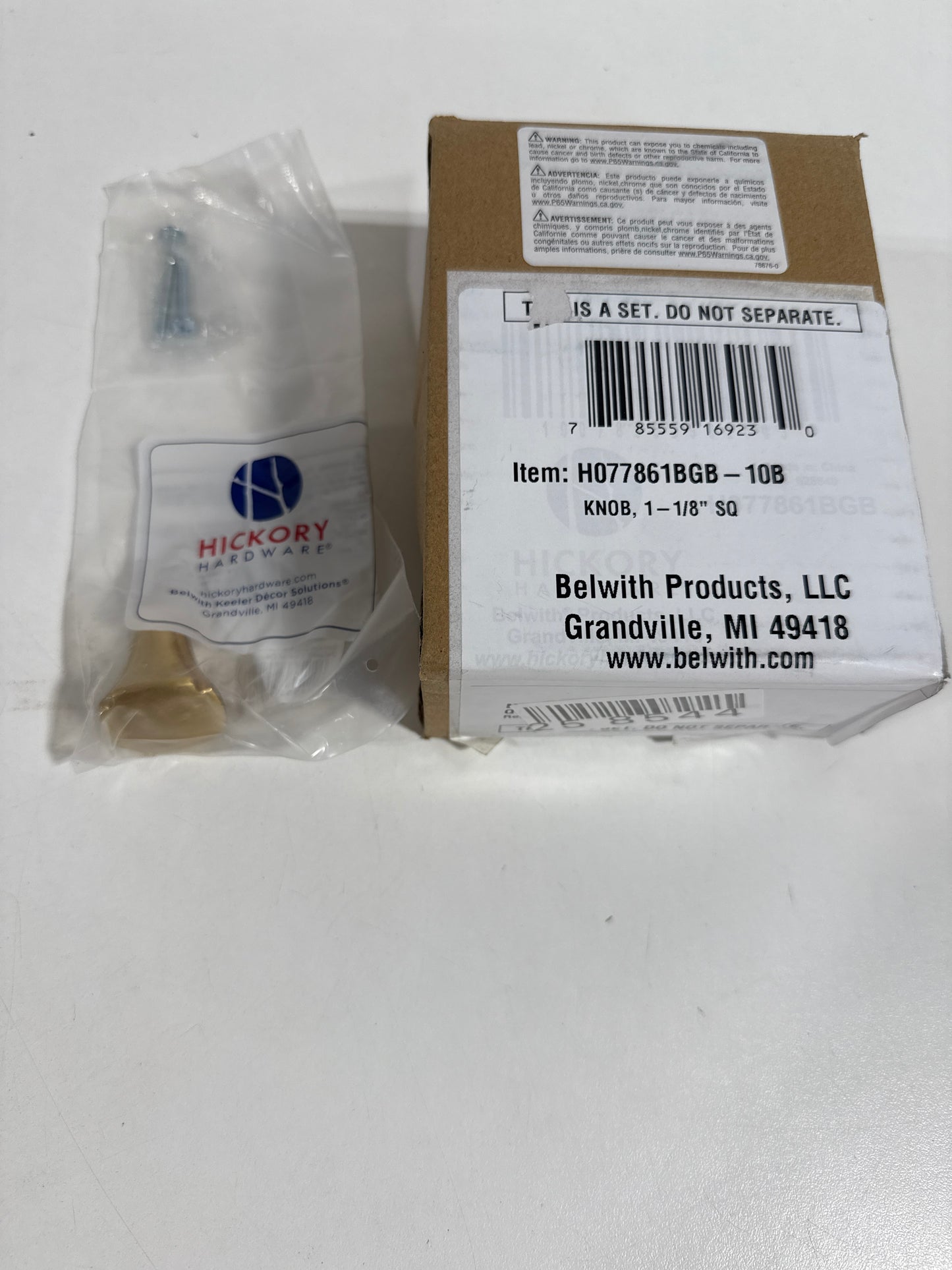 10 x Hickory Hardware H077861 Veranda 1-1/8 Inch Elegant Scalloped Square Cabinet Knob