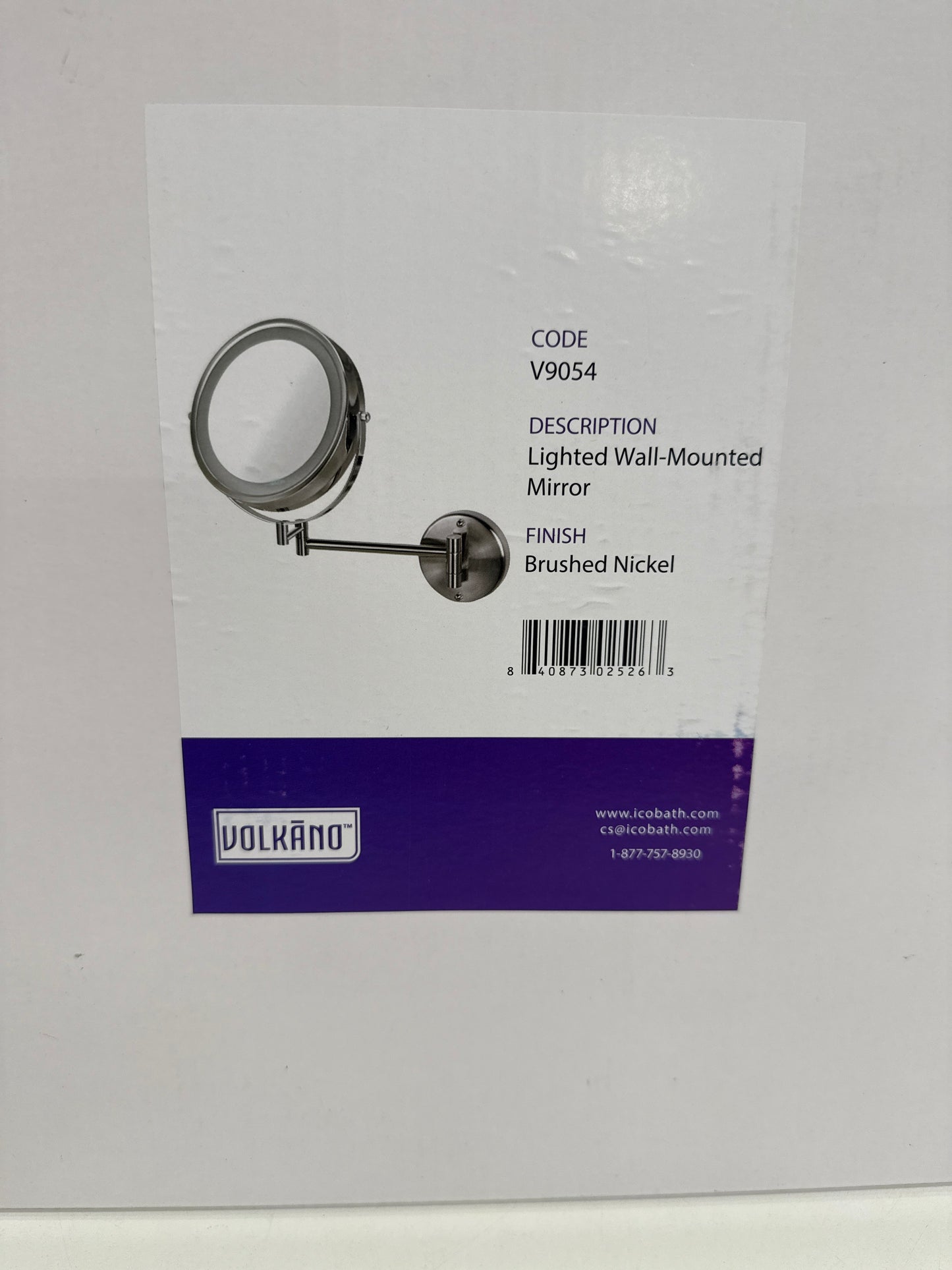 ICO Bath V905 Volkano 19-1/2" W X 13-1/2" H Modern Circular Framed Bathroom Wall Mirror