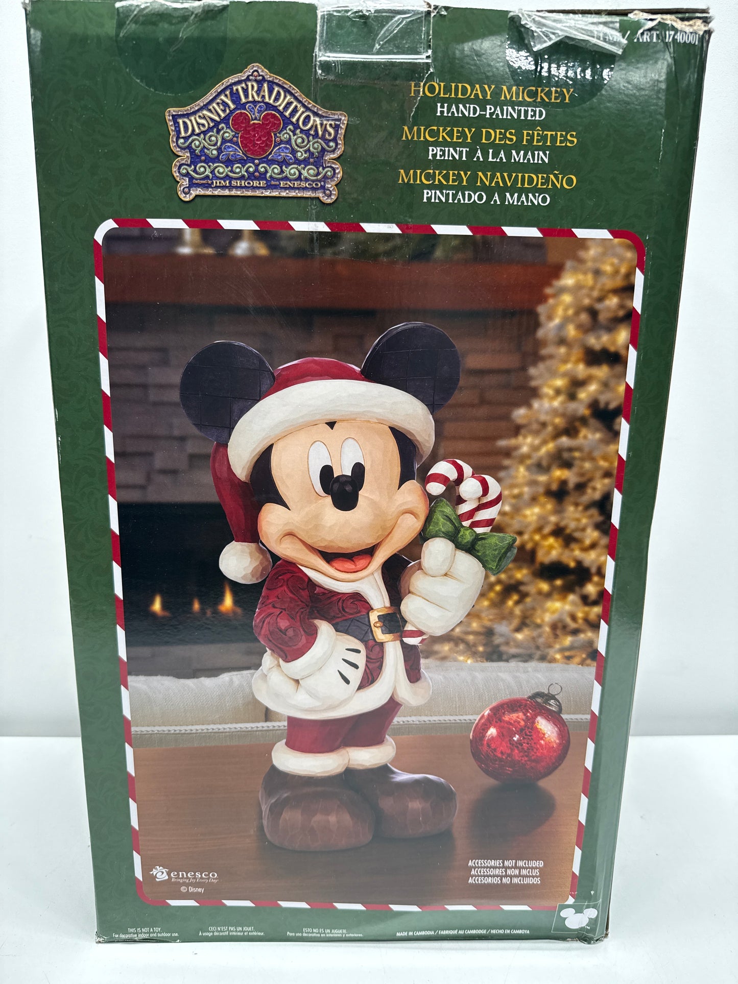 Kirkland 17-Inch Disney Traditions Hand Painted Holiday Mickey Statue