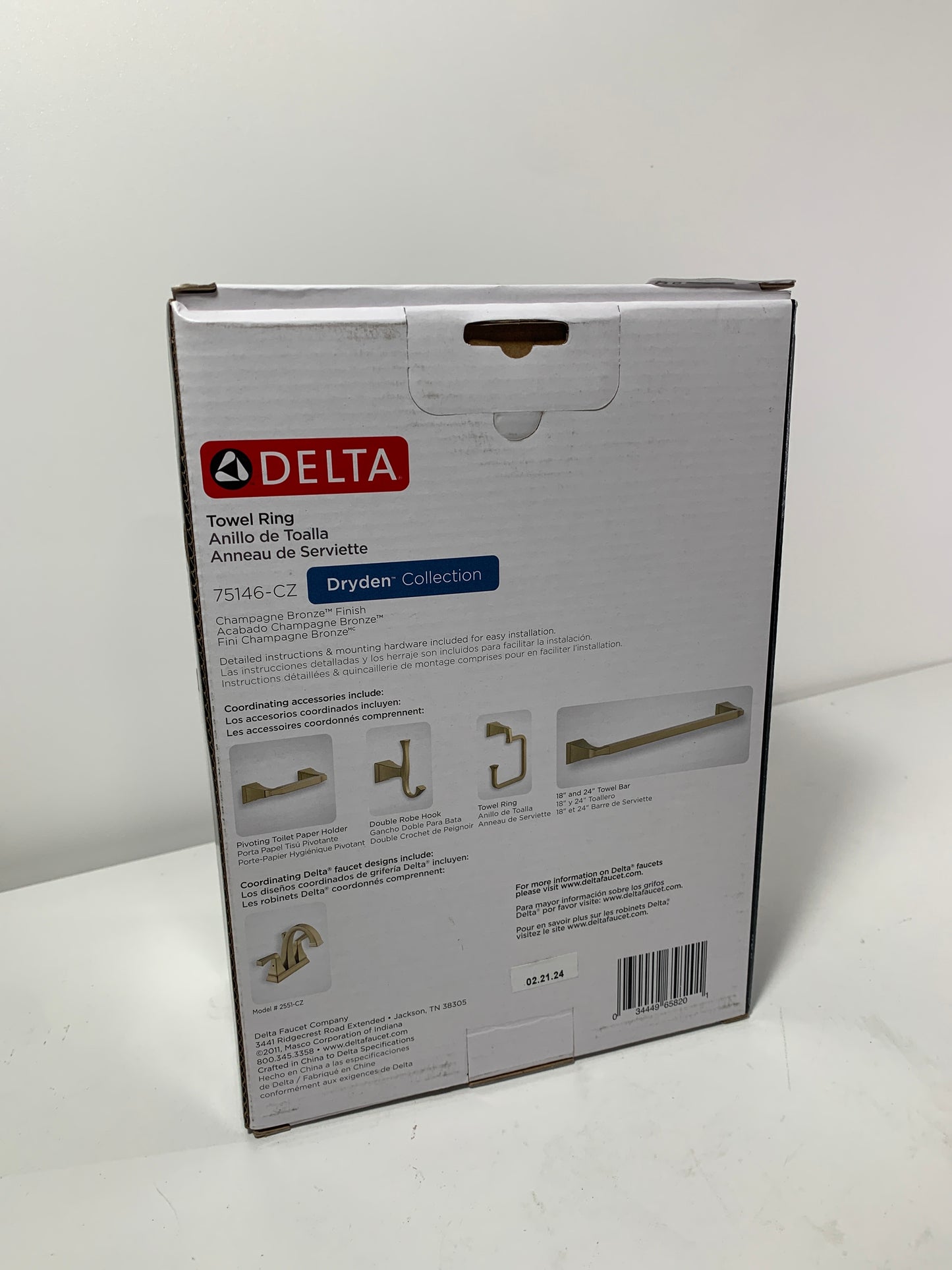 Delta Dryden Towel Ring Champagne Bronze