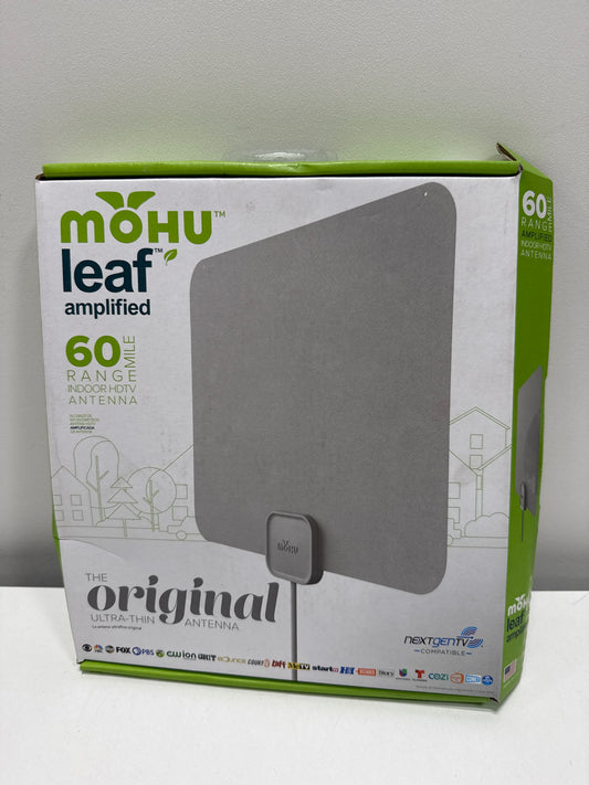 Mohu - Leaf Amplified Indoor HDTV Antenna, 60-mile Range - Gray