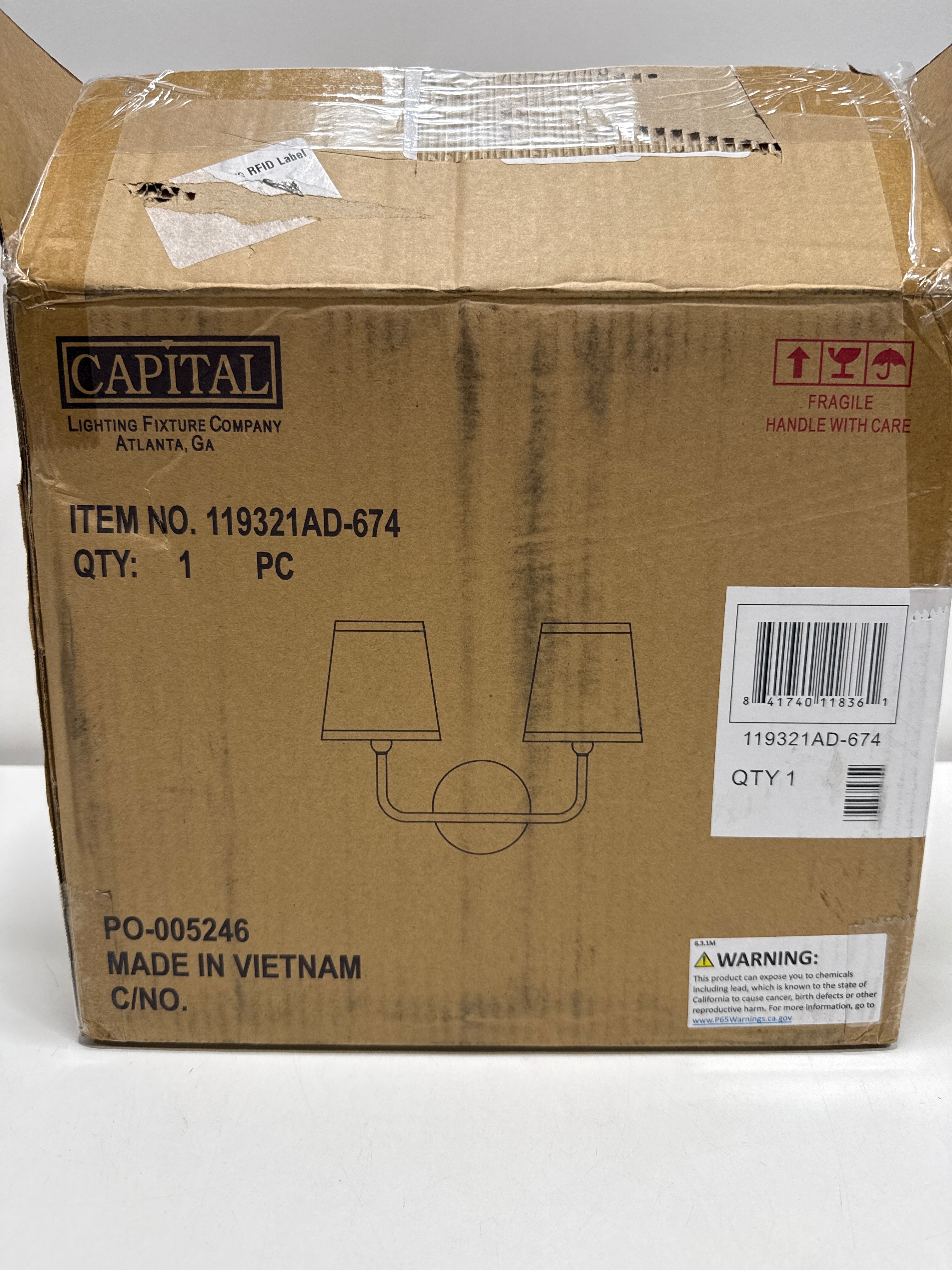 Capital Lighting Dawson 2 Light 16 Inch Aged Brass Vanity Light