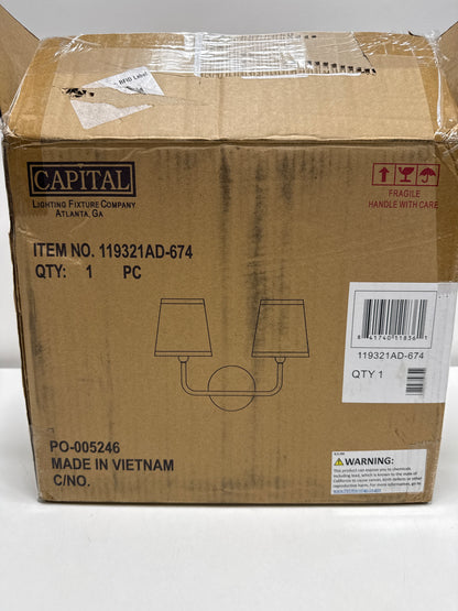 Capital Lighting Dawson 2 Light 16 Inch Aged Brass Vanity Light