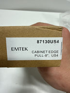 4 x Emtek 87130 Modern Edge 8 Inch Center to Center Finger Cabinet Pull