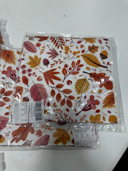 17 x ICEMOOD Fall Dog Bandanas - Colorful Autumn Leaves, Acorns & Berries Print, Thanksgiving Holiday Triangle Pet Scarf with Snap Button