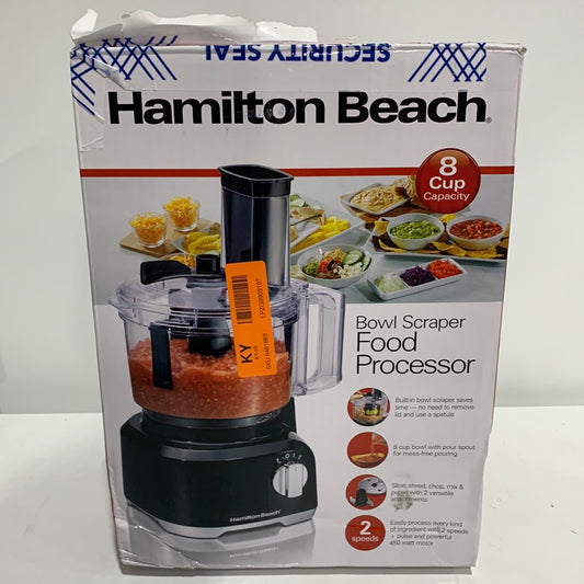 Hamilton Beach - 8 Cup Food Processor with Built-In Bowl Scraper - Black