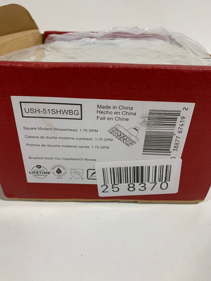 Pfister USH-51SHW Modern Square 1.75 GPM Multi Function Shower Head Brushed Gold