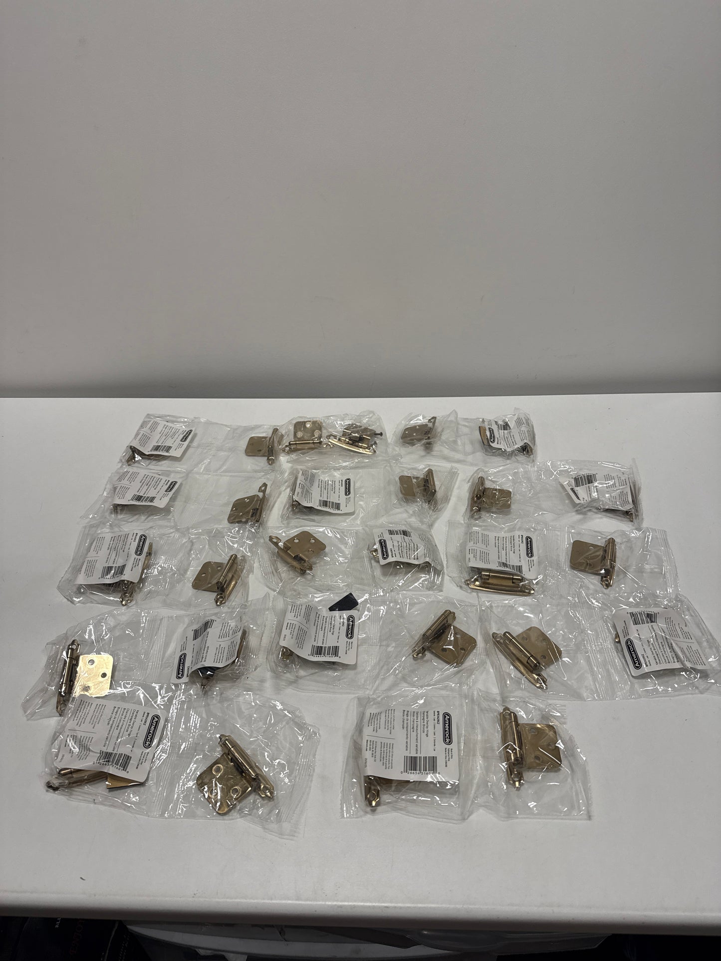 14 Pairs - hampagne Bronze Variable Overlay Self Closing Face Mount Cabinet Hinge (2-Pack) - *Tools Hardware & Misc