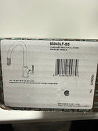 Used Brizo 63043LF Litze Single Handle Arc Spout Pull Down Kitchen Faucet with Knurled Handle Brilliance Stainless Faucet Kitchen Single Handle