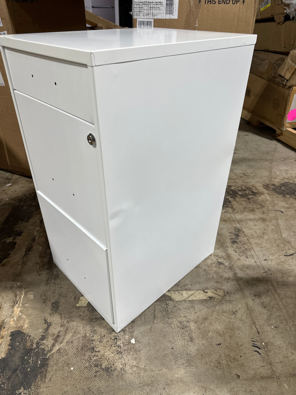 Dent Space Solutions 3 Drawer Letter Width Vertical File Cabinet with Pencil Drawer White - *Furniture & Organization
