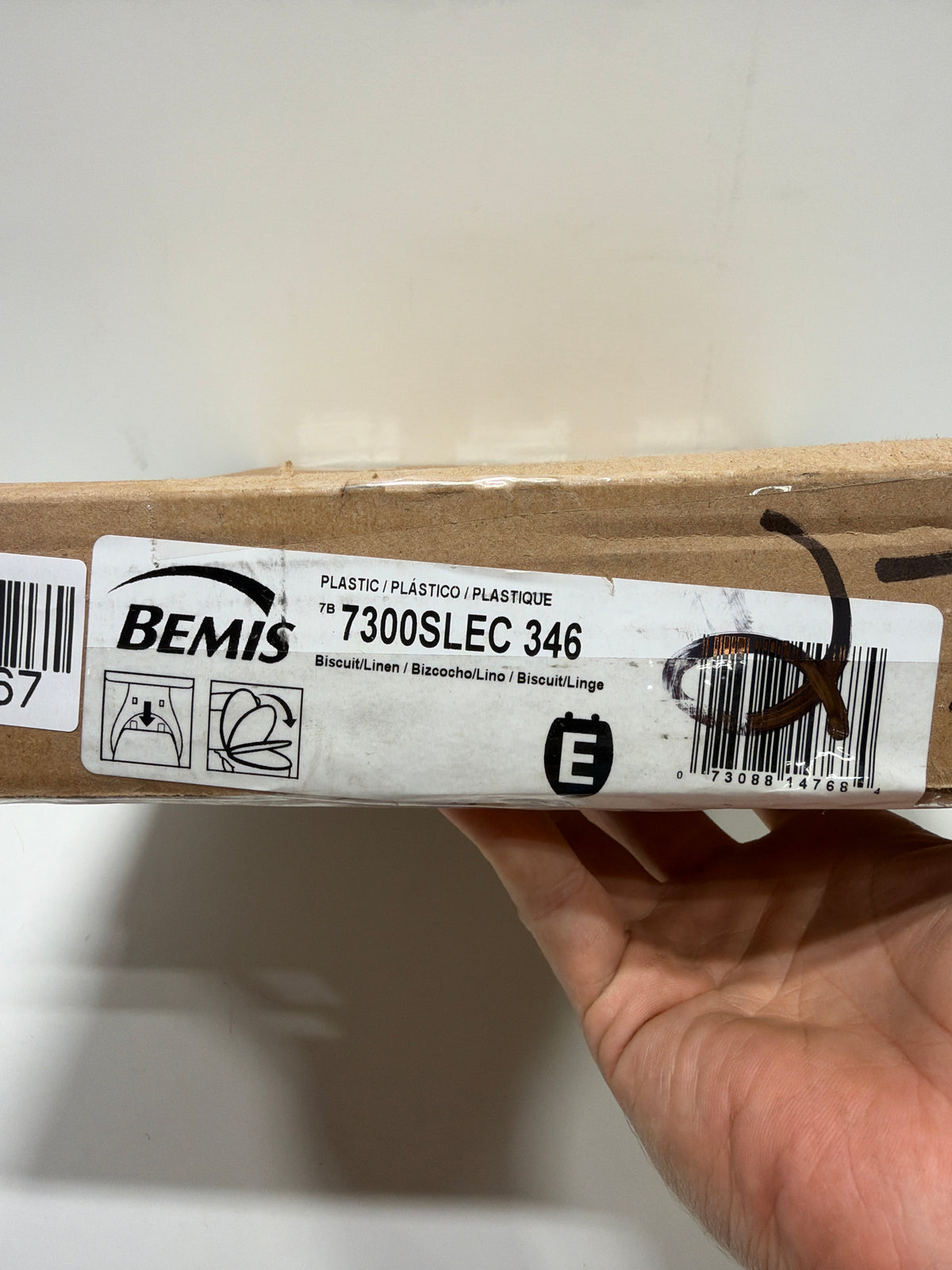 Bemis 7300SLEC Elongated Closed-Front Toilet Seat and Lid Quick Release Biscuit