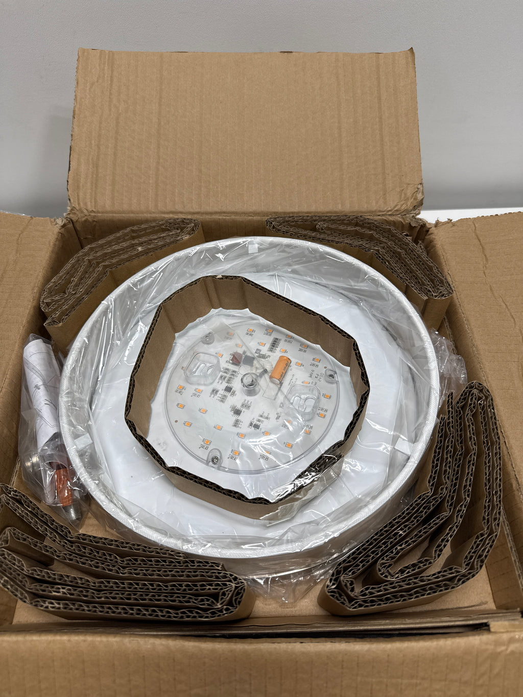 Brushed Nickel LED Flush Mount from the Weaver LED Collection