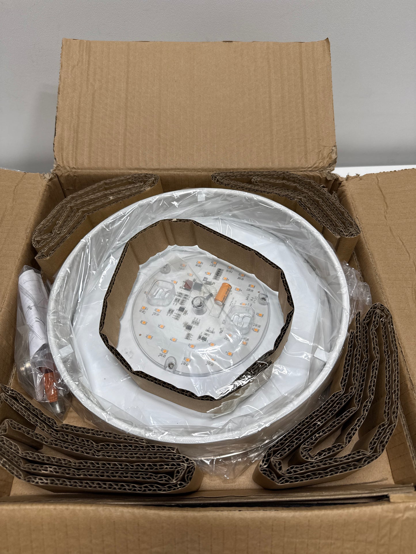 Brushed Nickel LED Flush Mount from the Weaver LED Collection