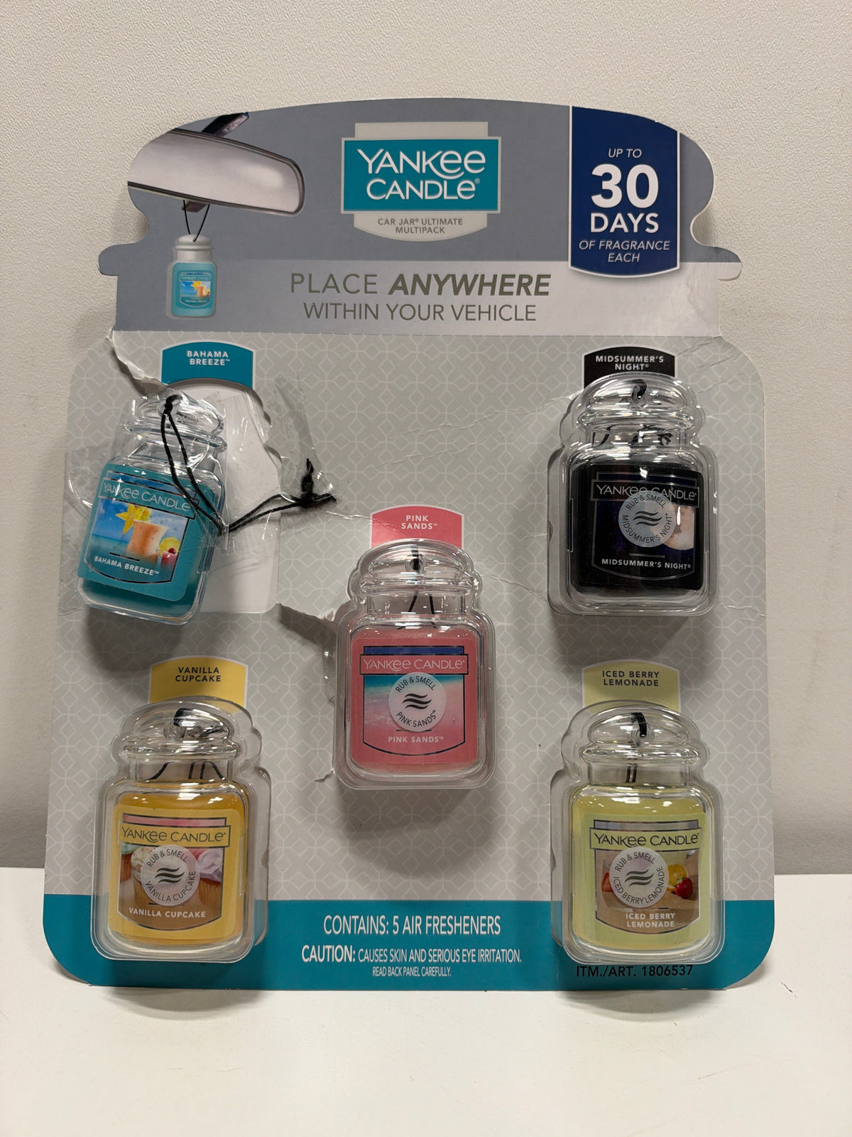 Yankee Candle Car Jar Ultimate Multipack Air Freshener, 5-count