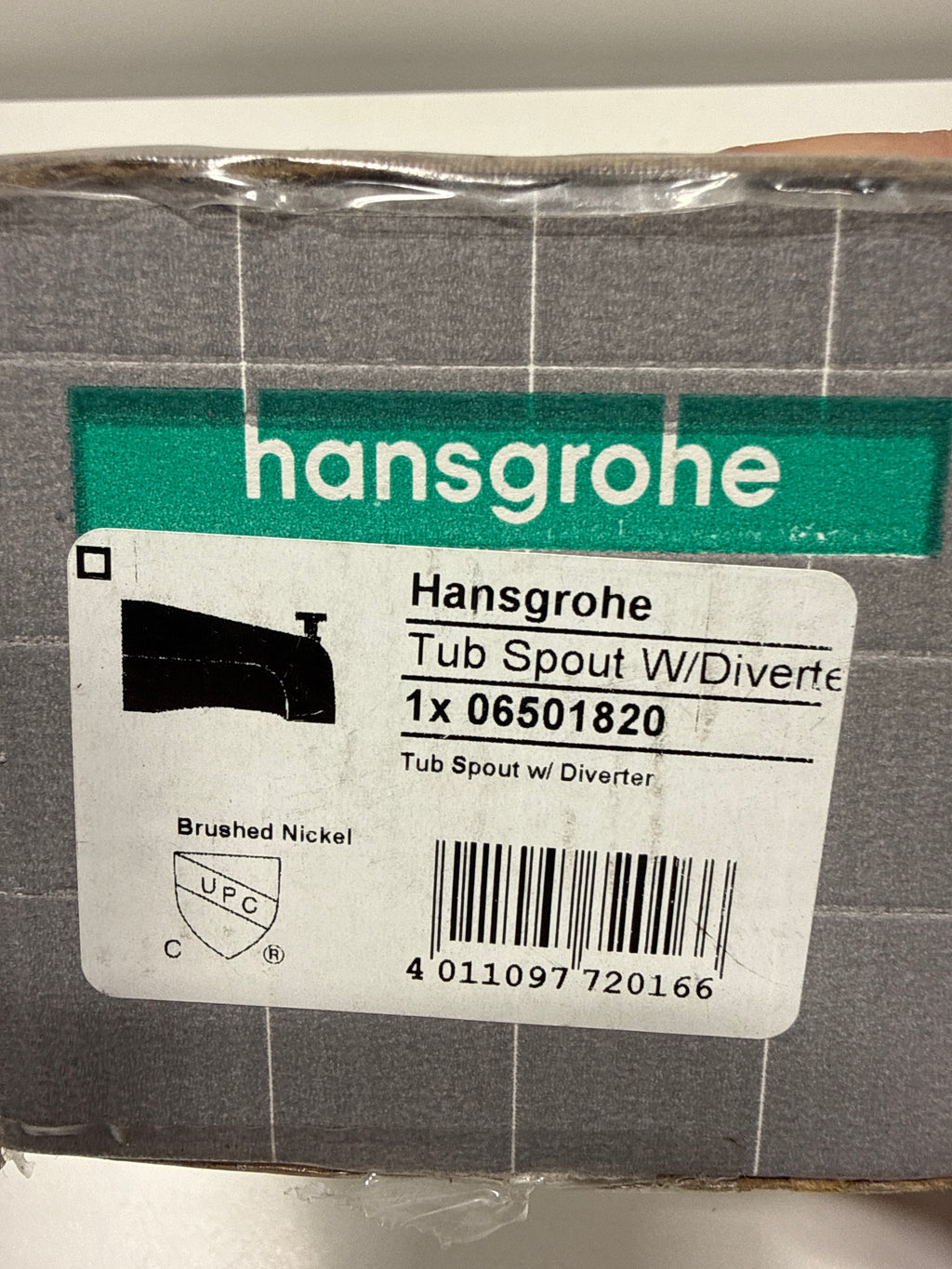 Hansgrohe 06501 Commercial 5" Diverter Tub Spout Brushed Nickel