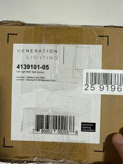 Generation Lighting 4139101 Hettinger 8" Tall Bathroom Sconce Chrome