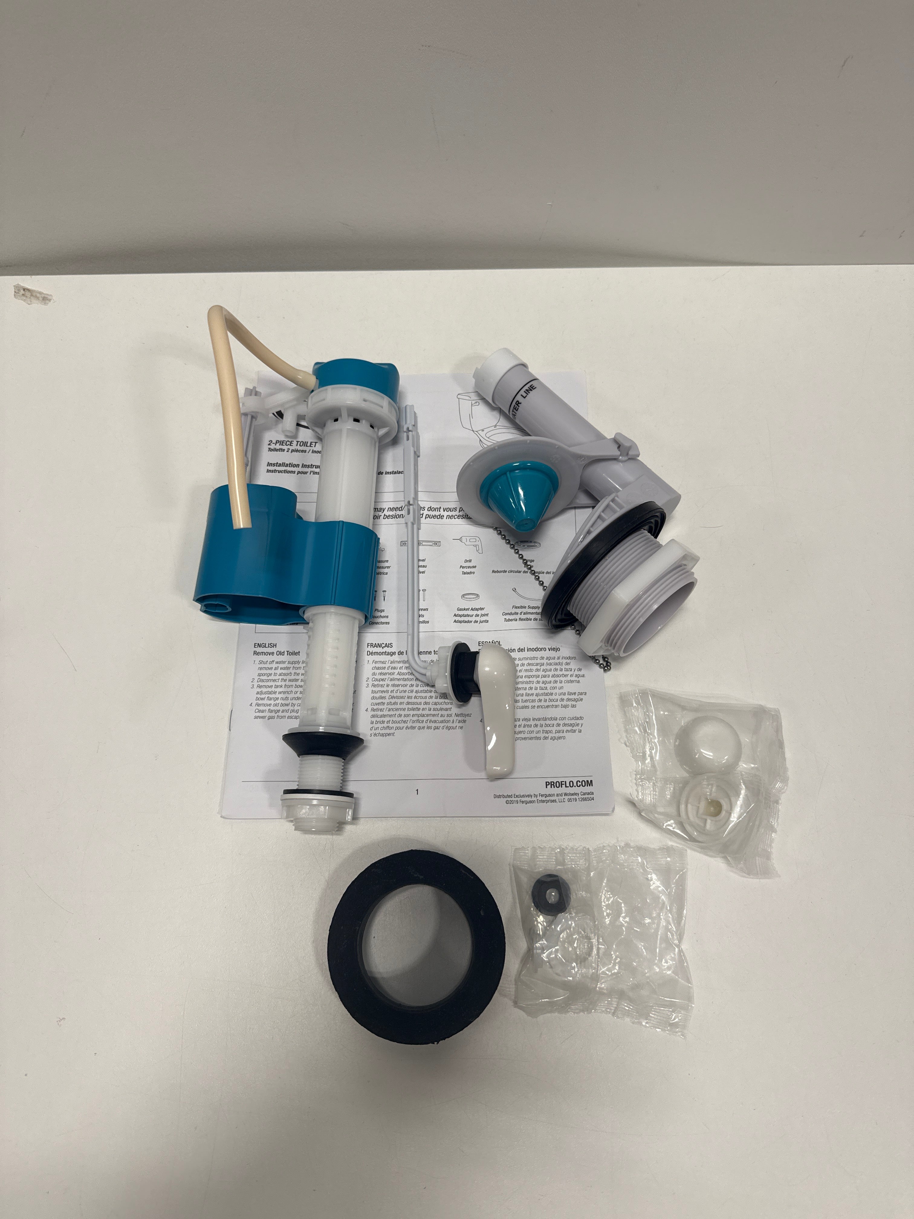 Left ProFlo Fill Tank, Flush Valve Assembly Set PF5112FLPK PF5112FVPK