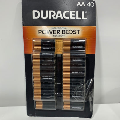 Duracell Power Boost Coppertop Alkaline AA Batteries 40 Pack