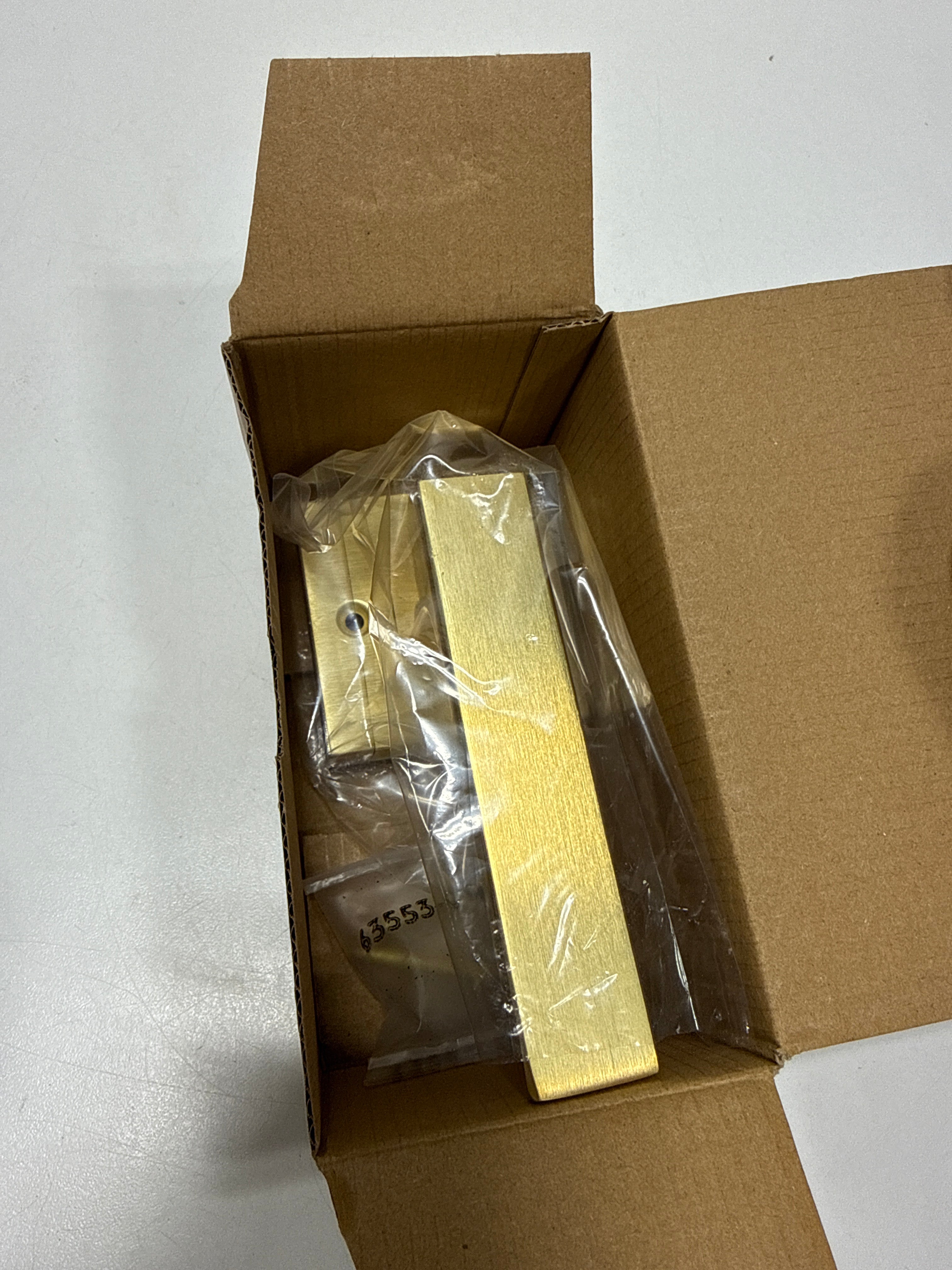 Kwikset 788SALSQT Singapore Non-Turning One-Sided Dummy Door Lever with Square Rose Satin Brass
