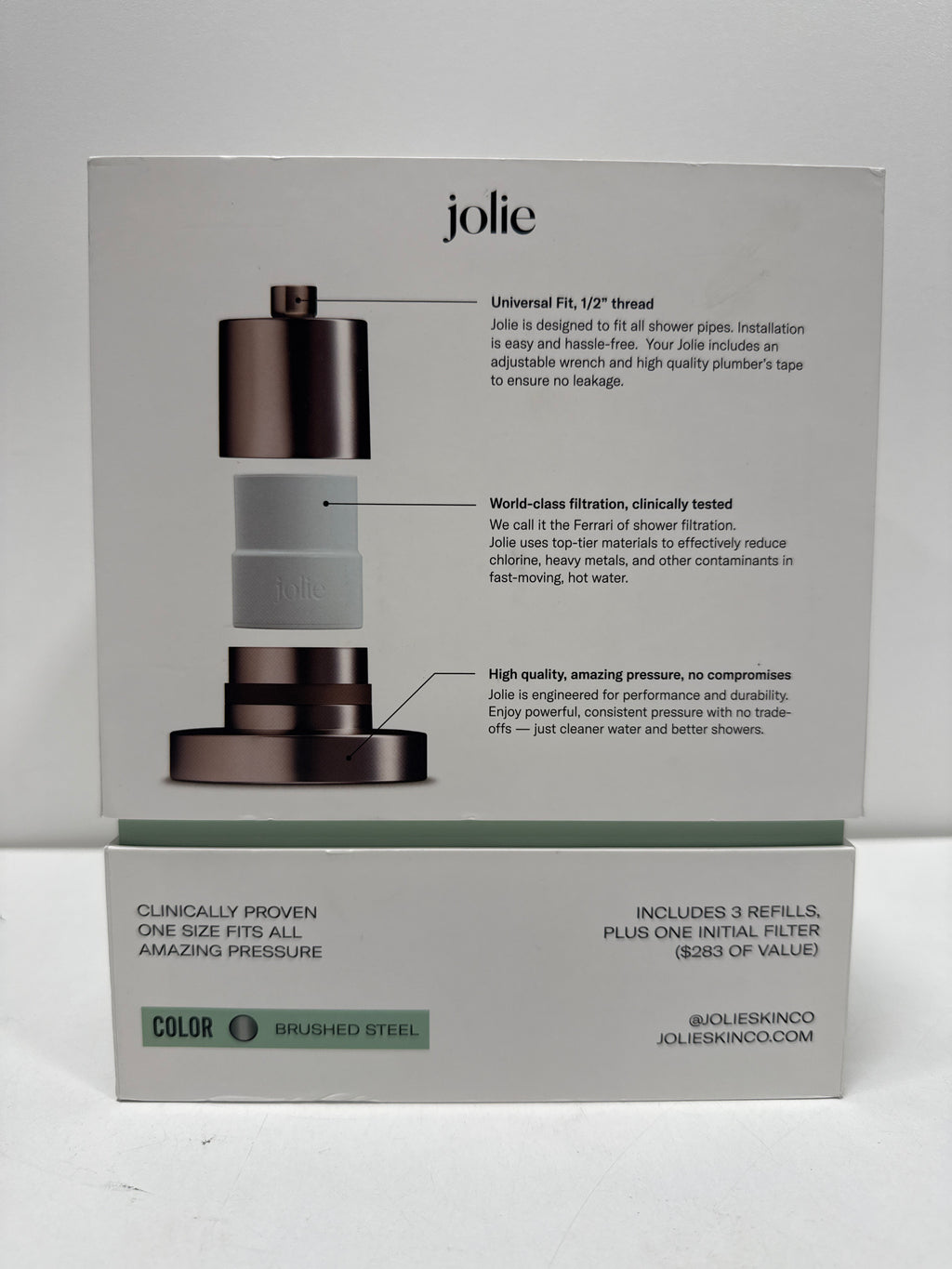 The Jolie Filtered Showerhead Bundle with Replacement Filters