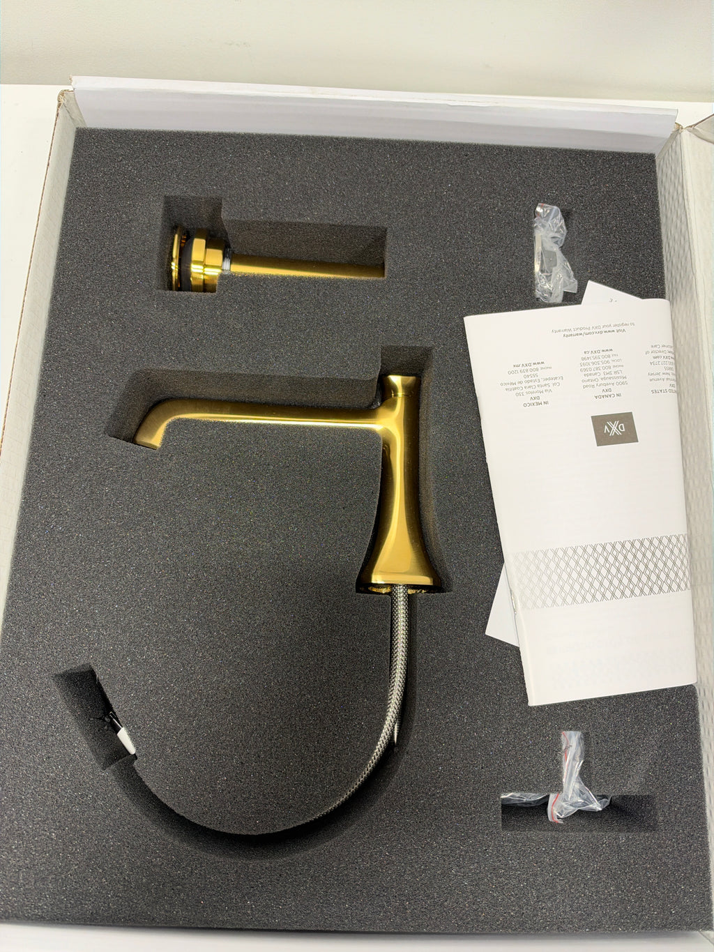 DXV D35170810 Belshire Low Spout Widespread - Less Handles Satin Brass Faucet